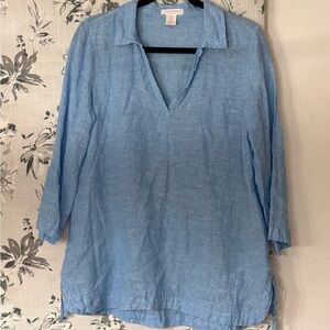 Isaac Mizrahi Light Blue Tunic Top